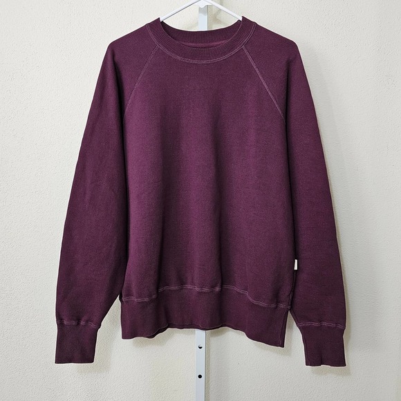 Aime Leon Dore Other - AIME LEON DORE Men's Dark Purple Ribbed Tonal Crewneck Sweatshirt Sz M